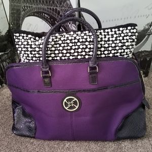 Purple Carry-on bag by Nicole Miller